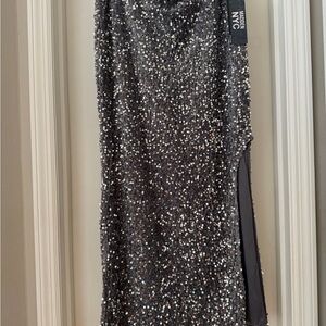 Maiden NYC Black Sequin Skirt